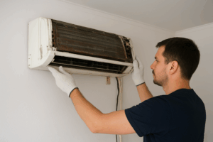 Демонтаж внутрішнього блоку кондиціонера в Києві